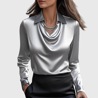 Sophia – Satin Drape Blouse