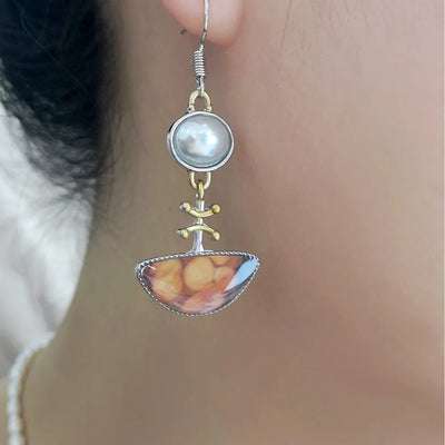 Elodi Retro Orange Earrings