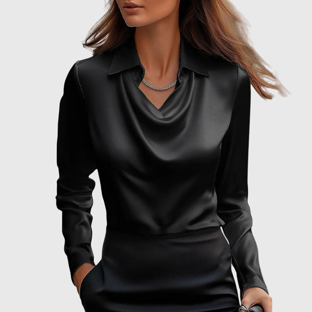 Sophia – Satin Drape Blouse