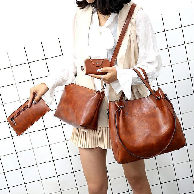 4-Piece Vintage-Style Luxury Bag Set