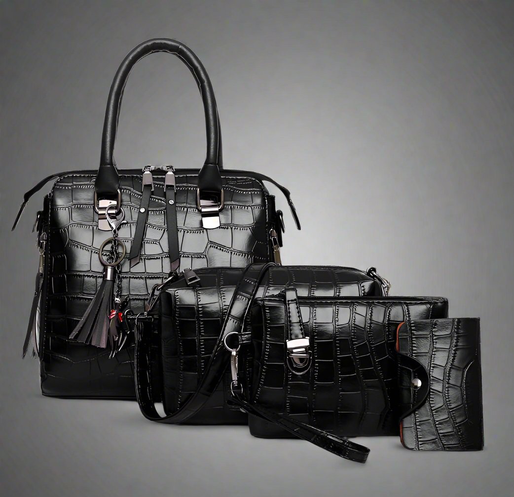 Modern Luxury 4-Piece Leather Bag Set