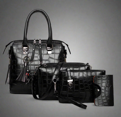 Modern Luxury 4-Piece Leather Bag Set