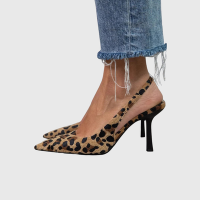 Seda – Leopard Print Slingback Heels