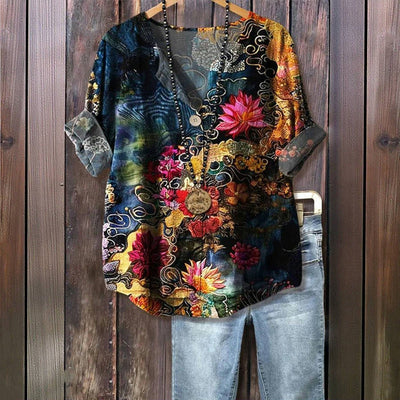 Chiara – Bohemian Print Top