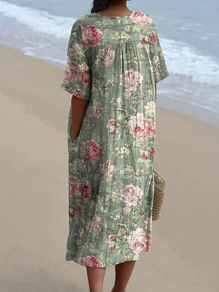 Cleo – Hand-Printed Fish Dress
