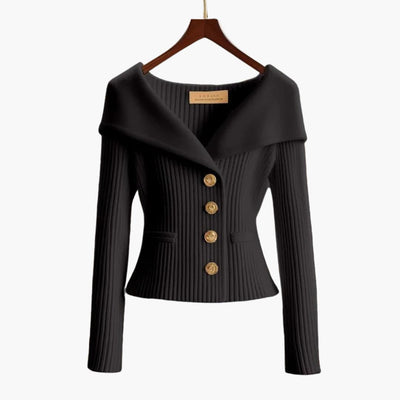 Kim – Ribbed Button-Up Cardigan