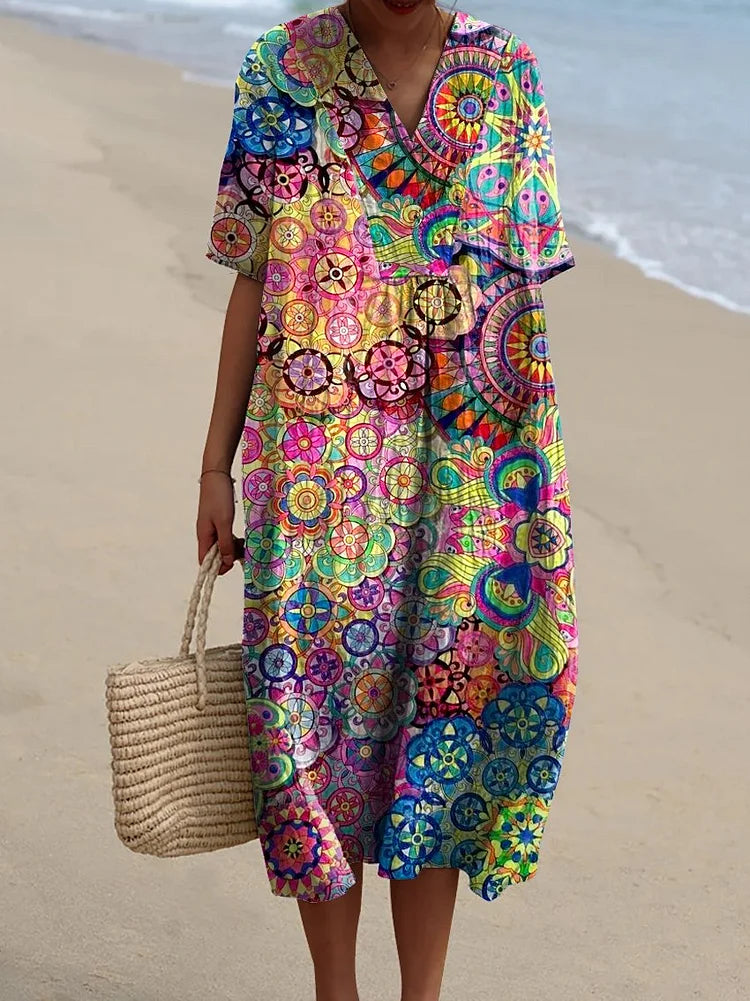 Lila – Ethnic Print Pocket Dress