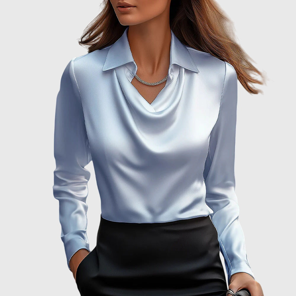 Sophia – Satin Drape Blouse