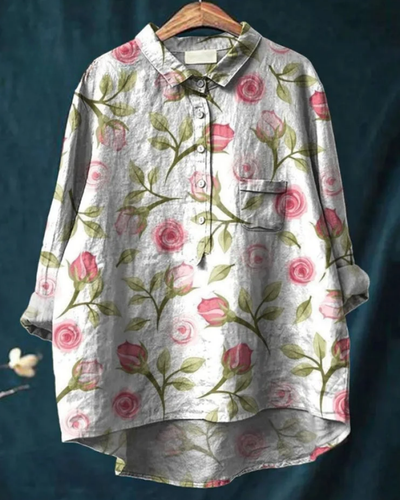 Cherylynn – Camicia Floreale Elegante