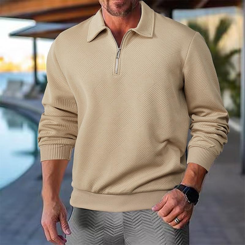 Daniel – Textured Quarter Zip Jumper