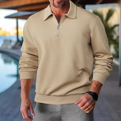 Daniel – Textured Quarter Zip Jumper
