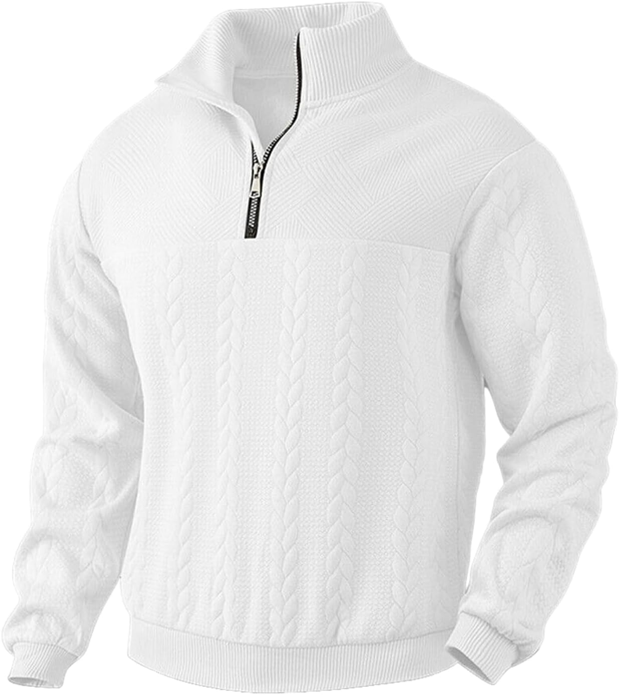Daniel – Textured Quarter Zip Jumper