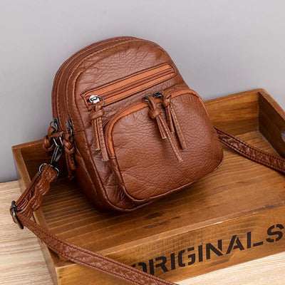 Compact Luxury Leather Shoulder Bag