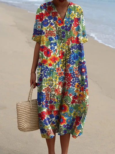 Ivy – Retro Summer Floral Dress