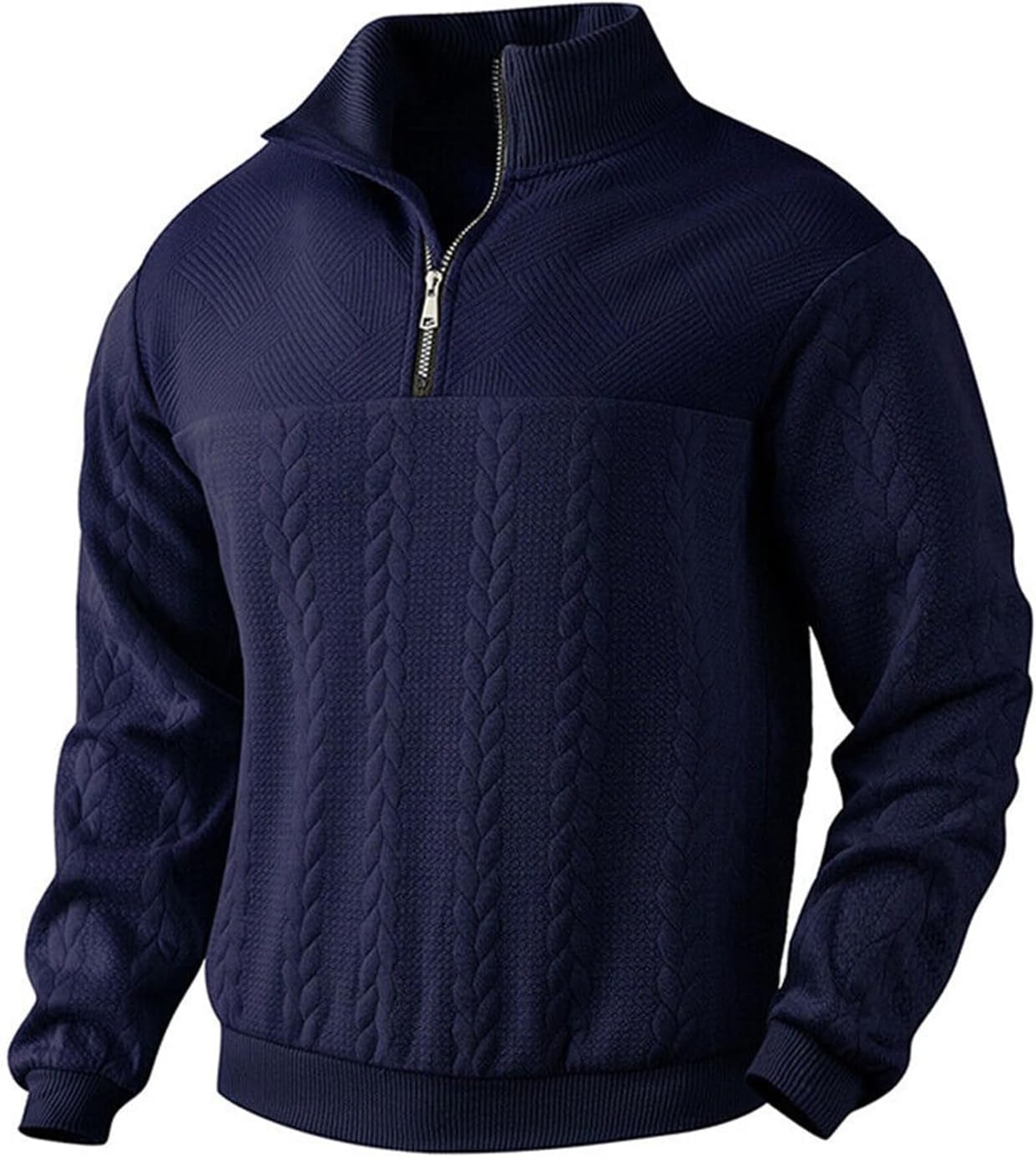 Daniel – Textured Quarter Zip Jumper
