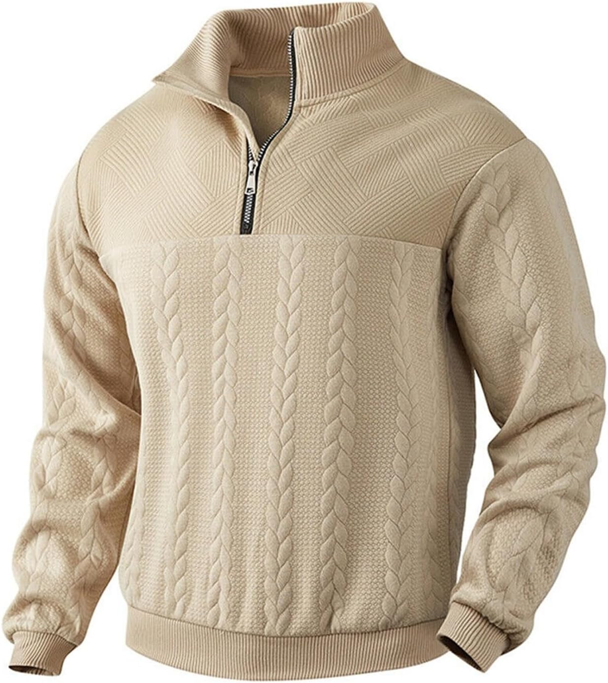 Daniel – Textured Quarter Zip Jumper