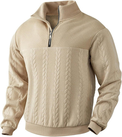 Daniel – Textured Quarter Zip Jumper