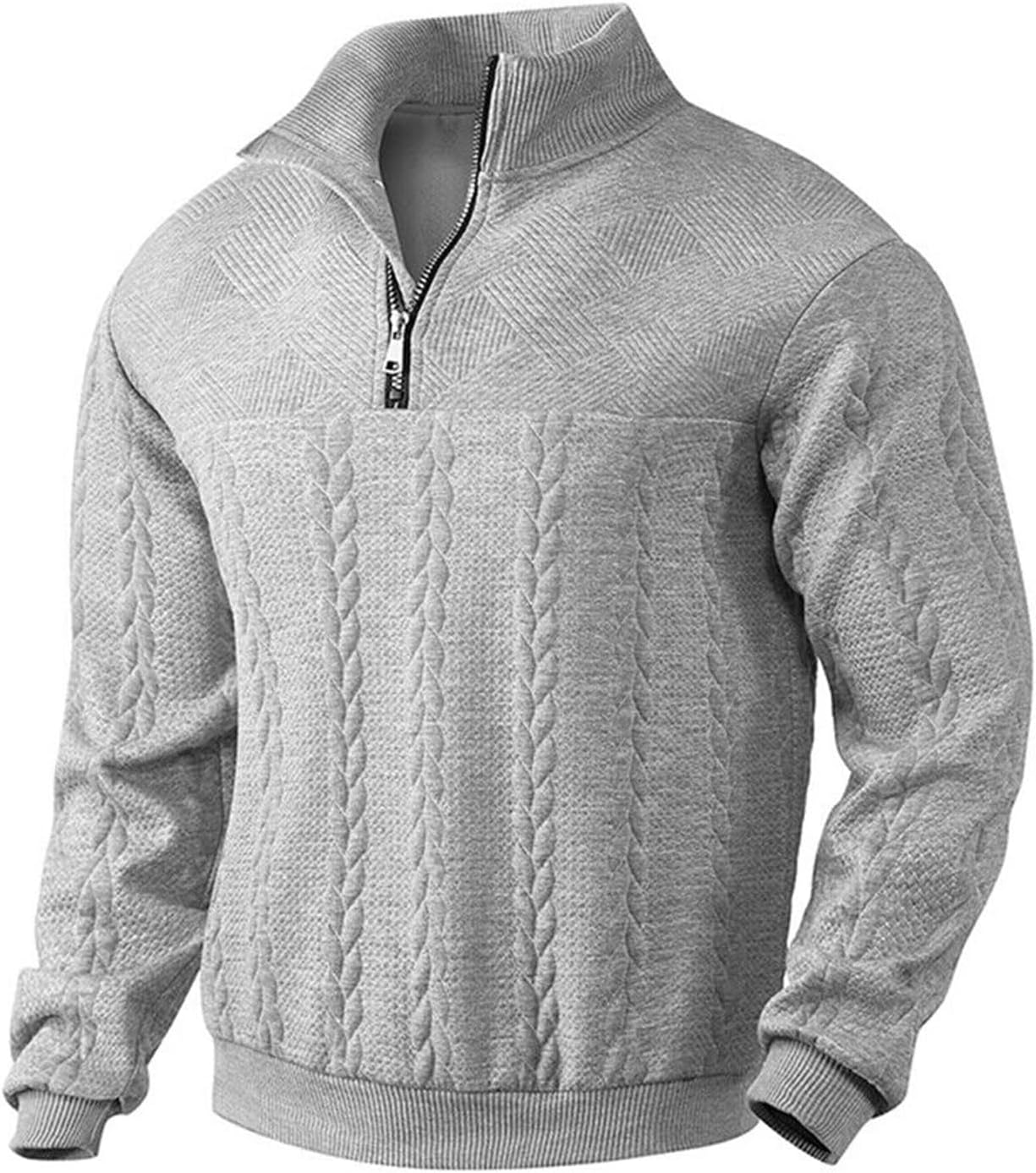 Daniel – Textured Quarter Zip Jumper