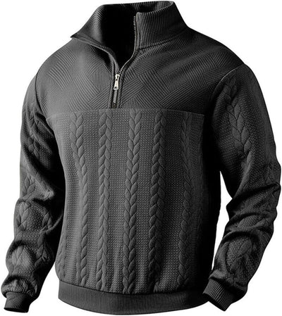 Daniel – Textured Quarter Zip Jumper