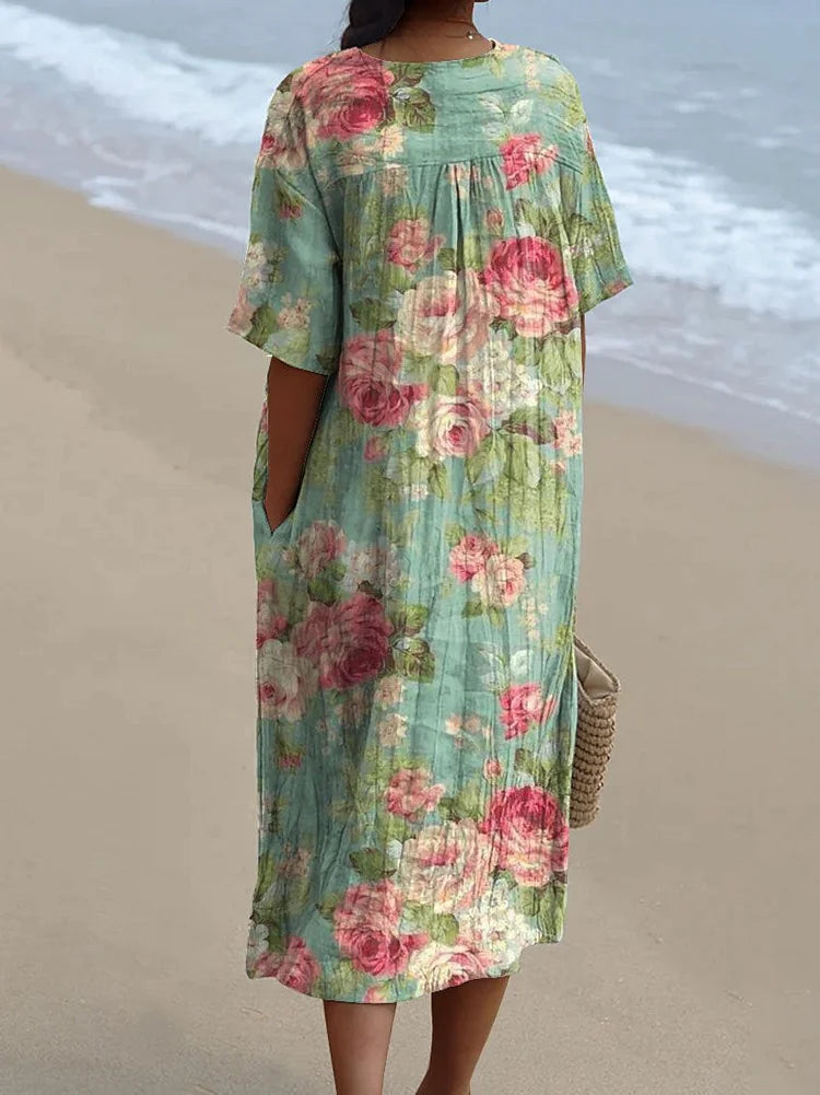Lily – Artistic Floral Dress