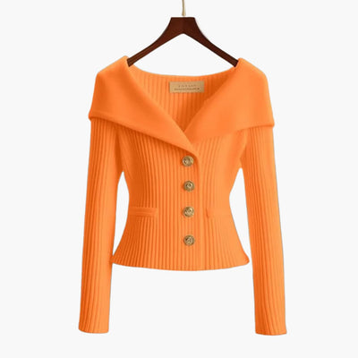 Kim – Ribbed Button-Up Cardigan