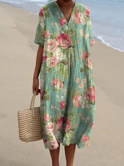 Lily – Artistic Floral Dress