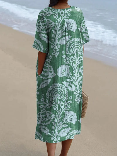 Clara – Watercolour Floral Day Dress
