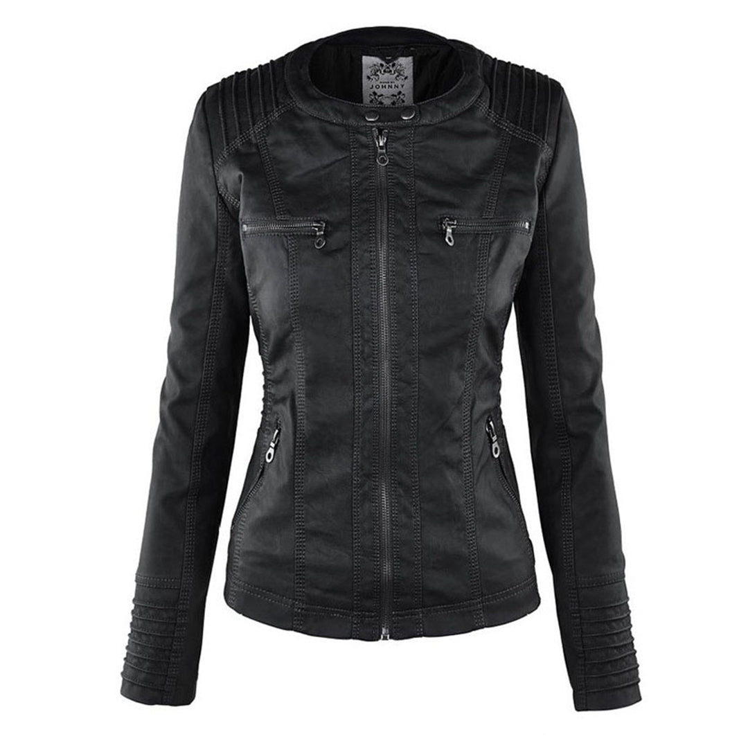 Athena – Hooded Leather Jacket