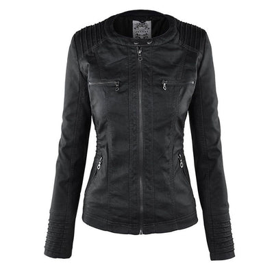 Athena – Hooded Leather Jacket