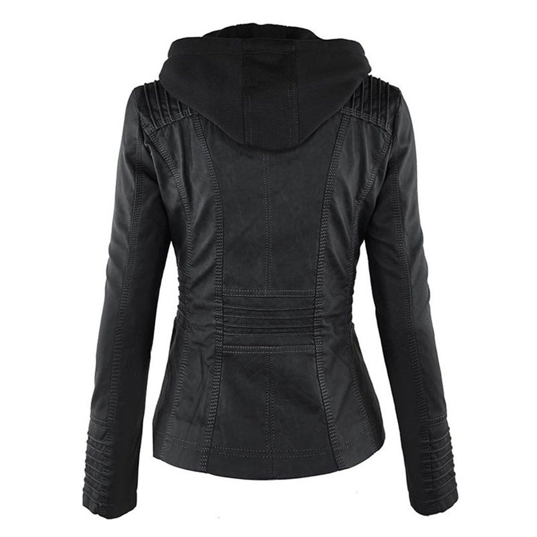 Athena – Hooded Leather Jacket