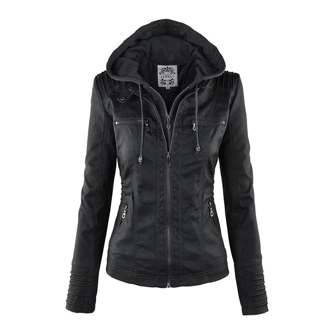 Athena – Hooded Leather Jacket