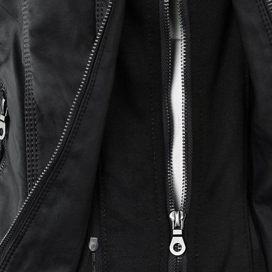 Athena – Hooded Leather Jacket