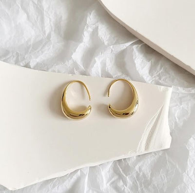 Alba – Luxury Two-Tone Earrings in Gold & Silver