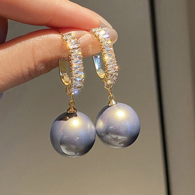 Elena – Luxury Pearl & Cubic Zirconia Earrings
