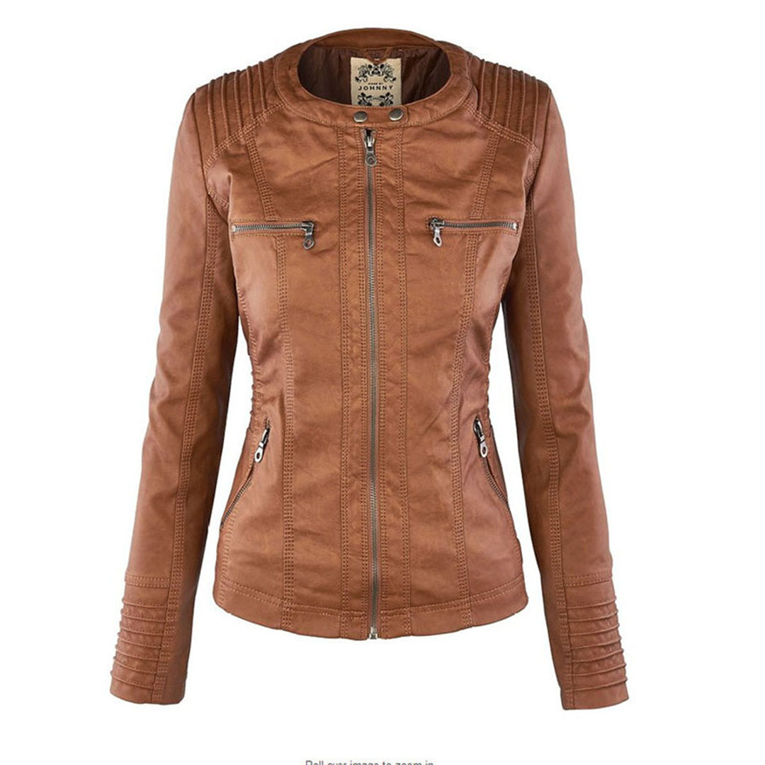 Athena – Hooded Leather Jacket