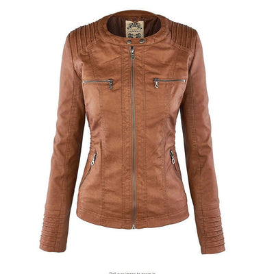 Athena – Hooded Leather Jacket