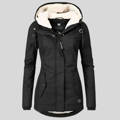 Alienor - Long Waterproof Coat With Hood