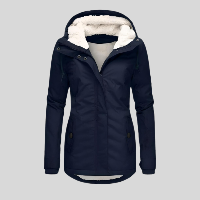 Alienor - Long Waterproof Coat With Hood