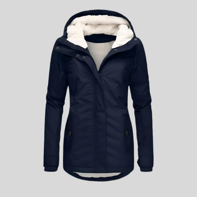 Alienor - Long Waterproof Coat With Hood