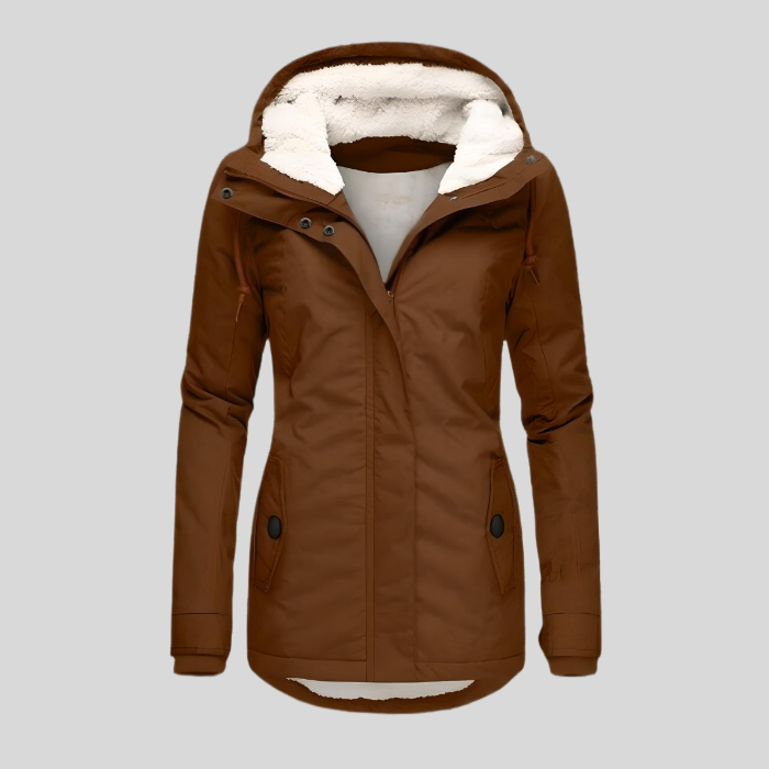 Alienor - Long Waterproof Coat With Hood