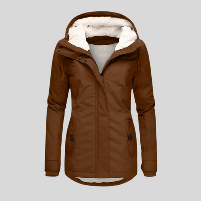 Alienor - Long Waterproof Coat With Hood