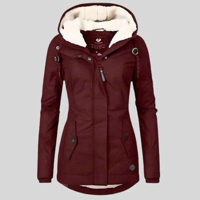 Alienor - Long Waterproof Coat With Hood