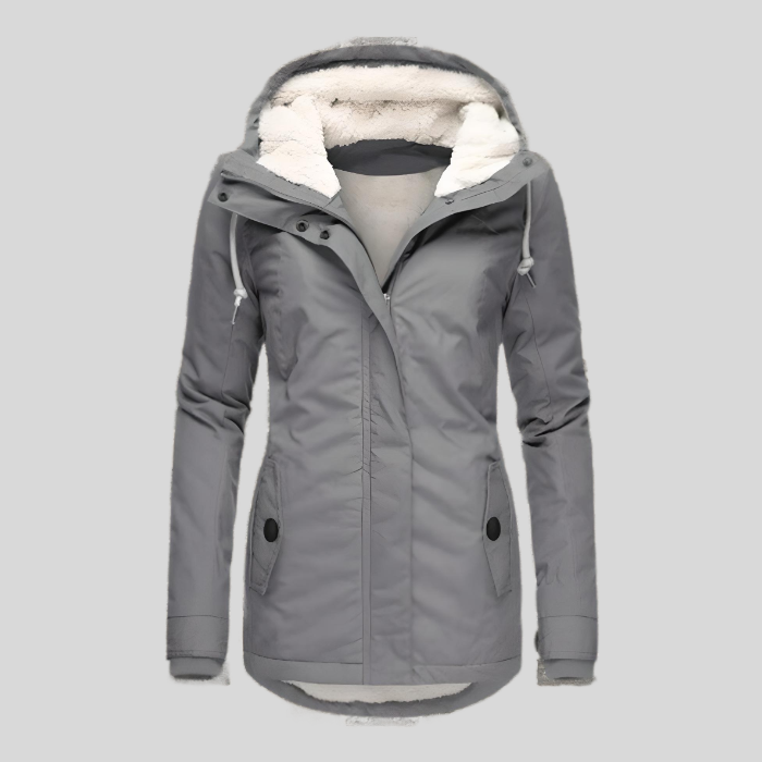 Alienor - Long Waterproof Coat With Hood
