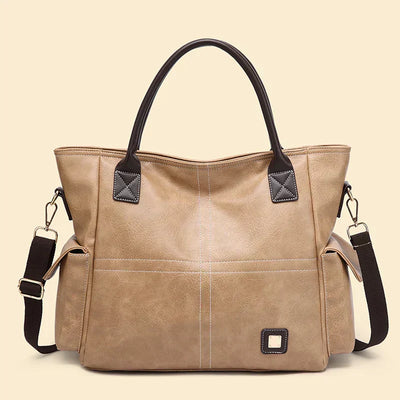 Spacious Luxury Leather Shoulder Bag