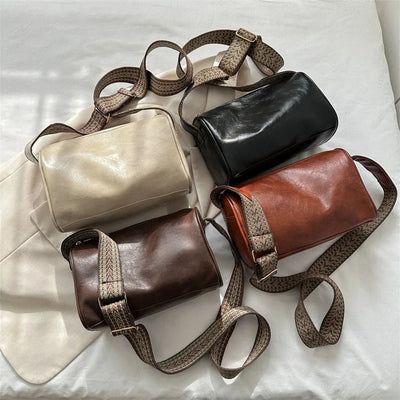 Vintage-Style Luxury Leather Crossbody Bag