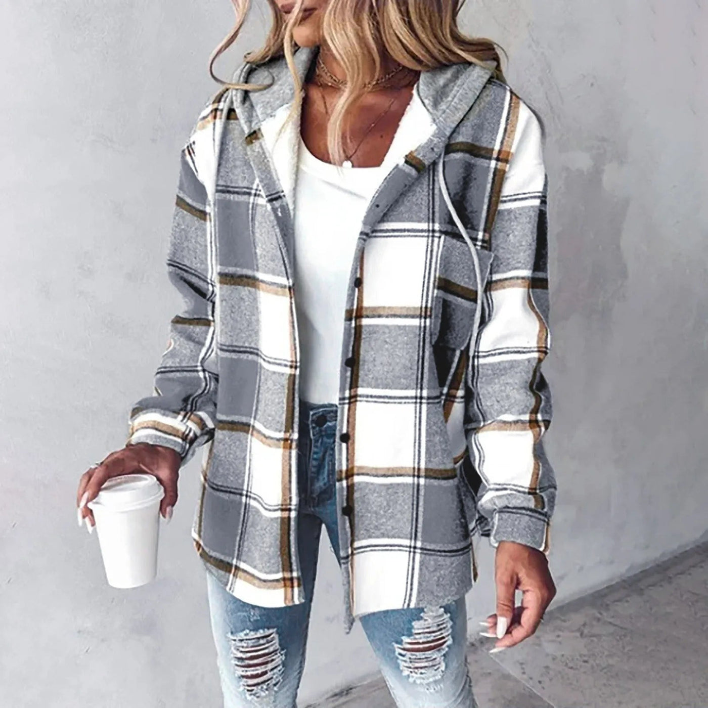 Rae – Checked Hoodie