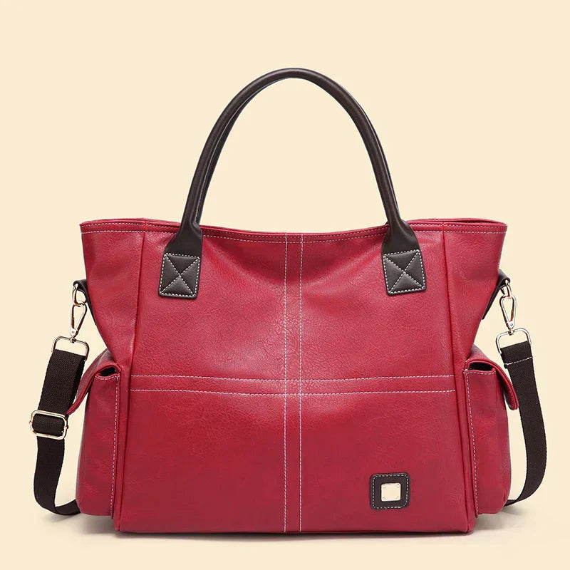 Spacious Luxury Leather Shoulder Bag