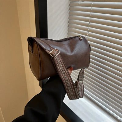 Vintage-Style Luxury Leather Crossbody Bag