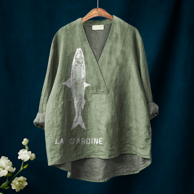 Nina – Sardine Print Shirt