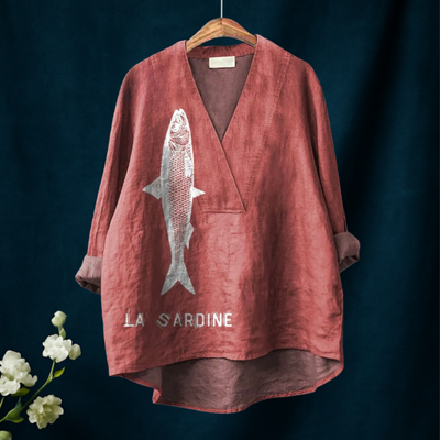 Nina – Sardine Print Shirt